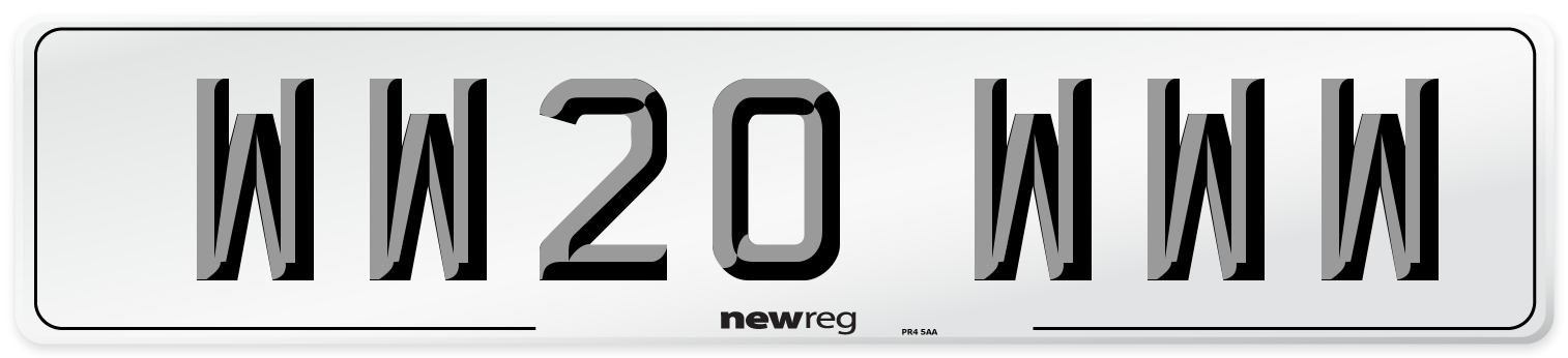 WW20 WWW Number Plate from New Reg
